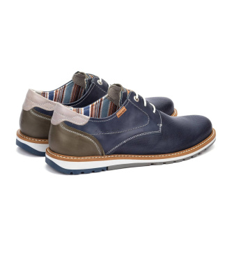 Pikolinos Mocasines de piel Berna azul