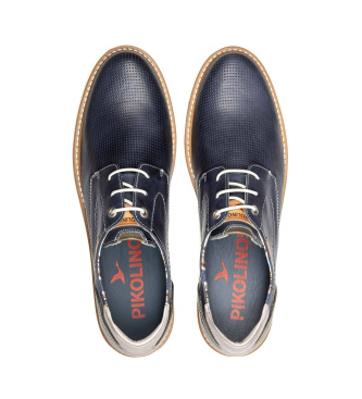 Pikolinos Mocasines de piel Berna azul