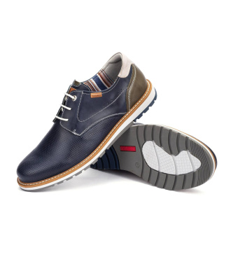 Pikolinos Mocasines de piel Berna azul