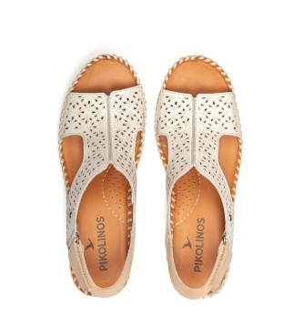 Pikolinos Wei�e Ledersandalen von Aguadulce