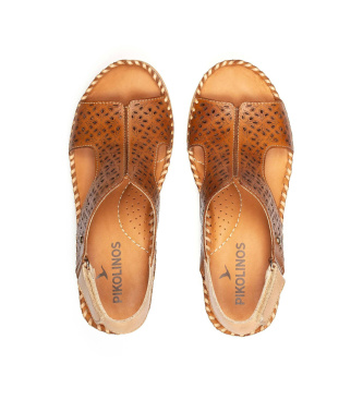 Pikolinos Braune Aguadulce Ledersandalen