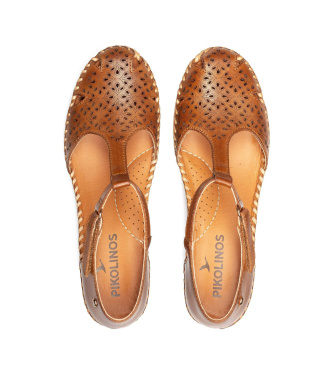 Pikolinos Braune Aguadulce Ledersandalen