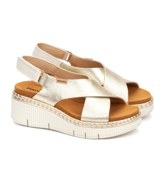 Pikolinos Silberne Gomera Ledersandalen