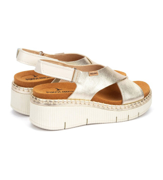 Pikolinos Silberne Gomera Ledersandalen