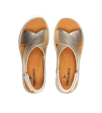 Pikolinos Silberne Gomera Ledersandalen