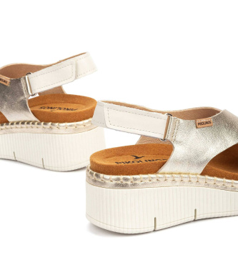 Pikolinos Silberne Gomera Ledersandalen