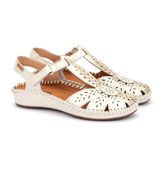 Pikolinos P.Vallarta Sandalen aus goldenem Leder