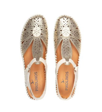 Pikolinos P.Vallarta Sandalen aus goldenem Leder
