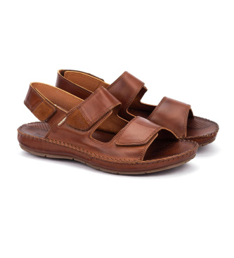 Pikolinos Brown leather sandals Tarifa
