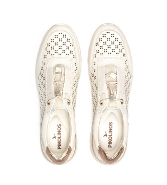 Pikolinos Cantabria off-white leather trainers