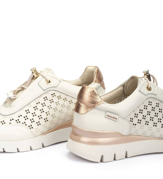 Pikolinos Cantabria off-white leather trainers