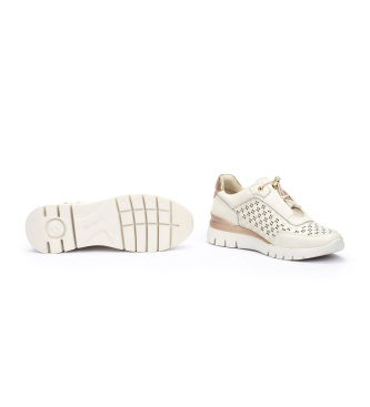 Pikolinos Cantabria off-white leather trainers