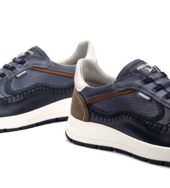 Pikolinos Zapatillas de piel Salamanca azul