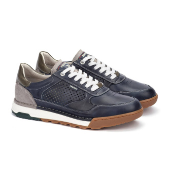 Pikolinos Zapatillas de piel Teide azul