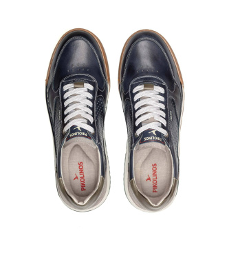 Pikolinos Zapatillas de piel Teide azul