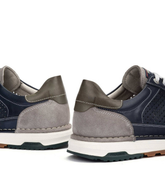 Pikolinos Zapatillas de piel Teide azul
