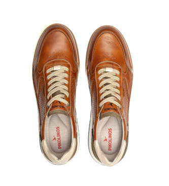 Pikolinos Zapatillas de piel Teide marr�n