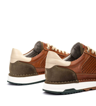 Pikolinos Zapatillas de piel Teide marr�n