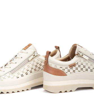 Pikolinos Off-white Vigo leather trainers