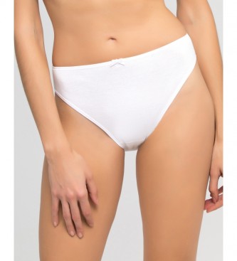 Playtex Confezione da 2 mutandine bikini Princess Liberty in cotone bianco