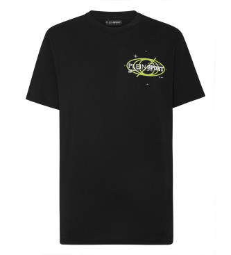 Plein Sport T-shirt com logtipo SS preto