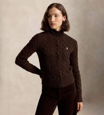 Polo Ralph Lauren Cardigan i uld og cashmere, brun
