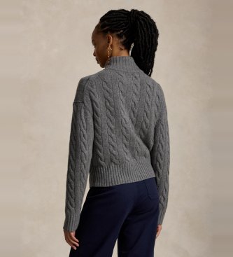 Polo Ralph Lauren Pullover aus Woll- und Kaschmirstrick in Grau