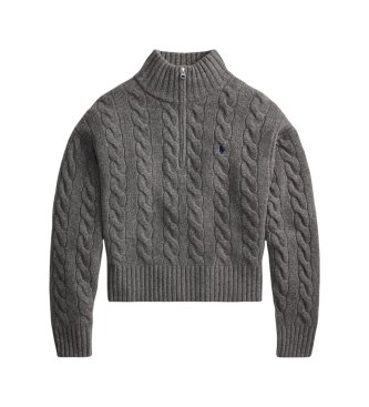 Polo Ralph Lauren Pullover aus Woll- und Kaschmirstrick in Grau