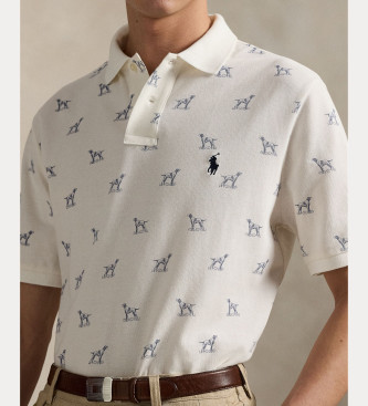 Polo Ralph Lauren Custom Slim Polohemd wei