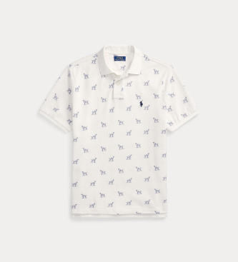 Polo Ralph Lauren Custom Slim Polohemd wei