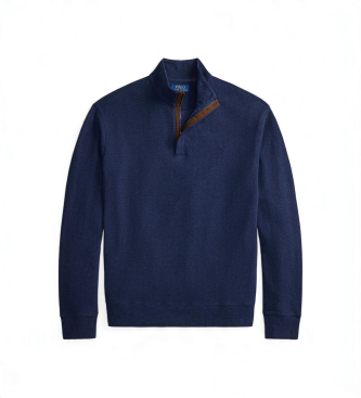 Polo Ralph Lauren Strickpullover mit Fischgrätmuster blau
