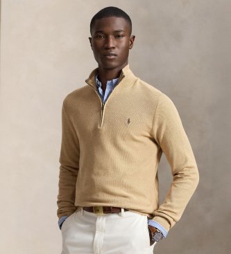 Polo Ralph Lauren Jersey de punto de piqué y algodón beige