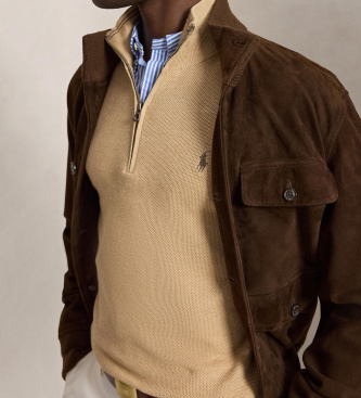 Polo Ralph Lauren Jersey de punto de piqué y algodón beige
