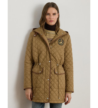 Lauren Ralph Lauren Brauner langer Steppmantel
