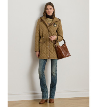 Lauren Ralph Lauren Brauner langer Steppmantel