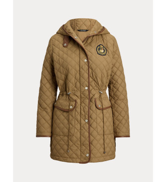 Lauren Ralph Lauren Brauner langer Steppmantel