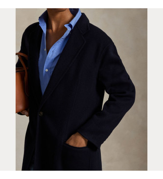 Polo Ralph Lauren Dwustronny wełniany płaszcz navy