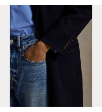 Polo Ralph Lauren Dwustronny wełniany płaszcz navy
