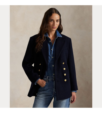 Polo Ralph Lauren Płaszcz dwurzędowy granatowy