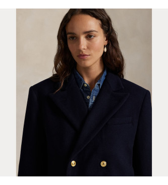 Polo Ralph Lauren Płaszcz dwurzędowy granatowy