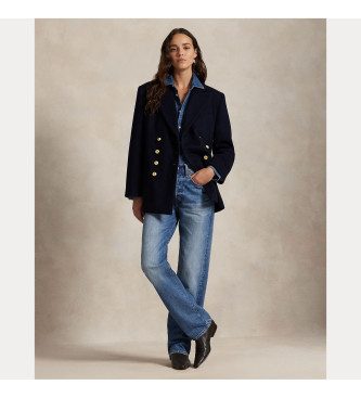 Polo Ralph Lauren Płaszcz dwurzędowy granatowy