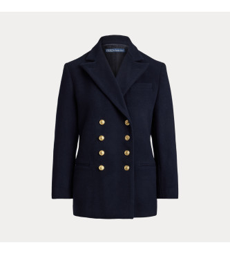 Polo Ralph Lauren Płaszcz dwurzędowy granatowy