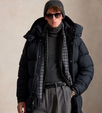 Polo Ralph Lauren Abrigo Gorham de plumón negro