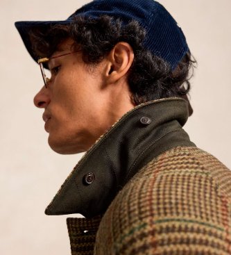 Polo Ralph Lauren Abrigo Langdon de tweed con cuadros marrón