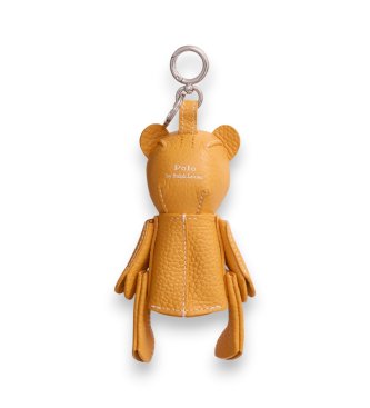 Polo Ralph Lauren Adorno Polo Bear in pelle per borsa arancione