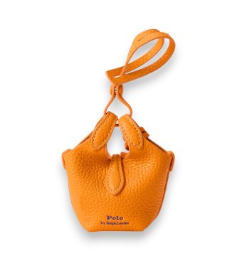 Polo Ralph Lauren Adorno Polo Play de piel para bolso naranja
