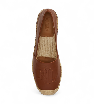 Polo Ralph Lauren Cameryn brune espadriller i l�der