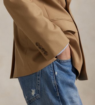 Polo Ralph Lauren Blazer castanho de lã com duplo peito