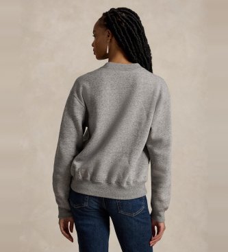 Polo Ralph Lauren Sweatshirt i fleece med Polo Bear i grått