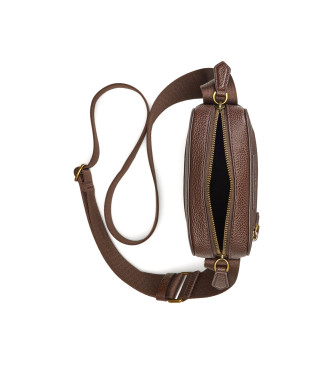 Polo Ralph Lauren Bruine schoudertas van generfd leer